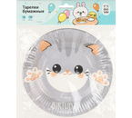 Тарелки одноразовые десертные Meshu, 6 шт., диаметр 18 см, Kitten