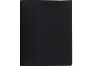 Папка пластиковая на 2-х кольцах Buro, толщина пластика 0,4 мм, черная