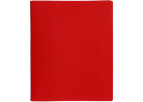 Папка пластиковая на 2-х кольцах Buro, толщина пластика 0,4 мм, красная