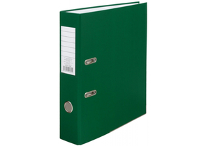 Папка-регистратор «Эко» с односторонним ПВХ-покрытием, корешок 70 мм, темно-зеленый