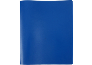 Папка пластиковая на 4-х кольцах Buro, толщина пластика 0,4 мм, синяя