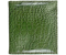 Визитница из натуральной кожи «Кинг» 4327, 115*125 мм, 2 кармана, 18 листов, рифленая зеленая