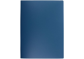 Папка пластиковая на 2-х кольцах Lite, толщина пластика 0,5 мм, синяя