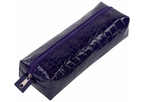 Пенал-косметичка Brauberg Ultra, 200×60×40 мм, рифление «под крокодиловую кожу», Ultra Purple