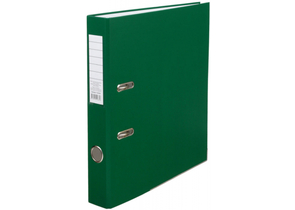 Папка-регистратор «Эко» с односторонним ПВХ-покрытием, корешок 50 мм, темно-зеленый
