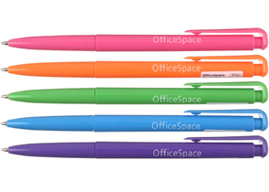 Ручка шариковая автоматическая OfficeSpace CubaLibre, корпус ассорти, стержень синий