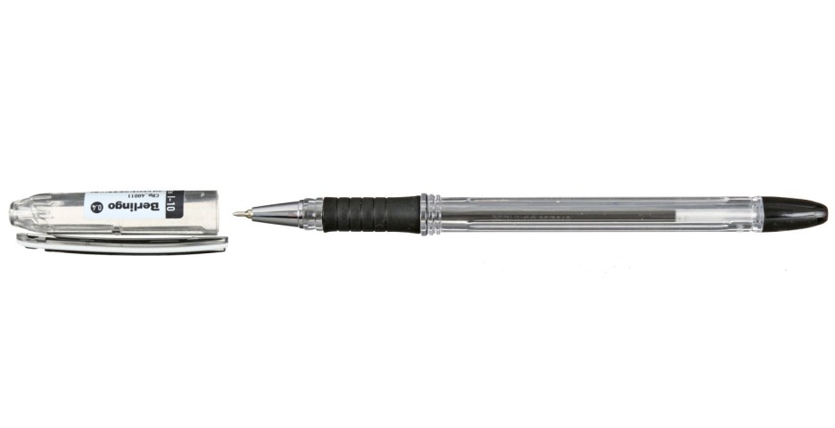 Ручка шариковая Berlingo I-10 корпус прозрачный, стержень черный