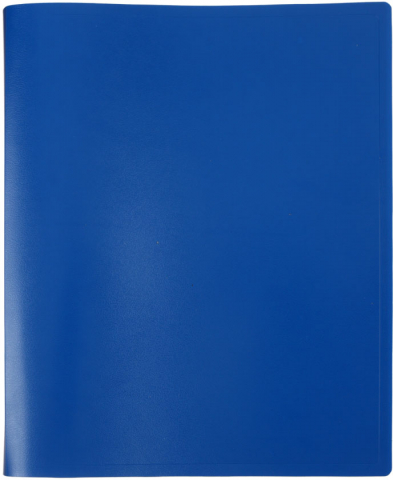 Папка пластиковая на 4-х кольцах Buro толщина пластика 0,4 мм, синяя