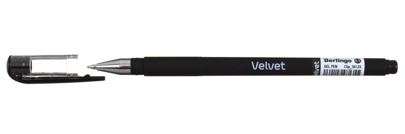 Ручка гелевая Berlingo Velvet корпус черный, стержень черный