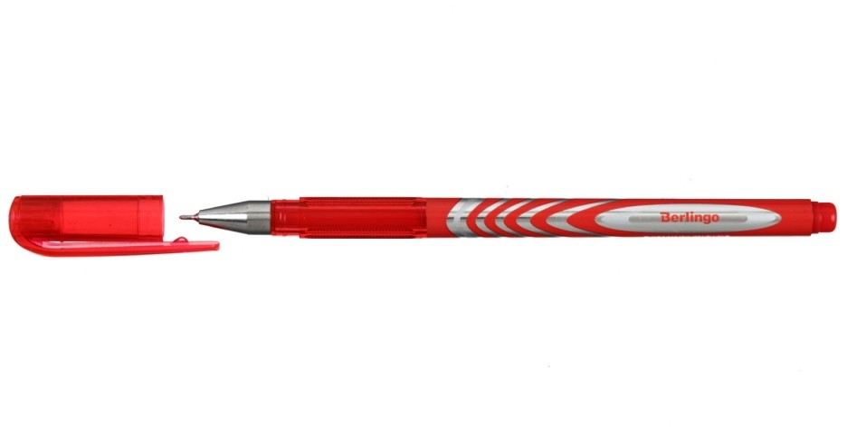 Ручка гелевая Berlingo G-Line корпус красный, стержень красный